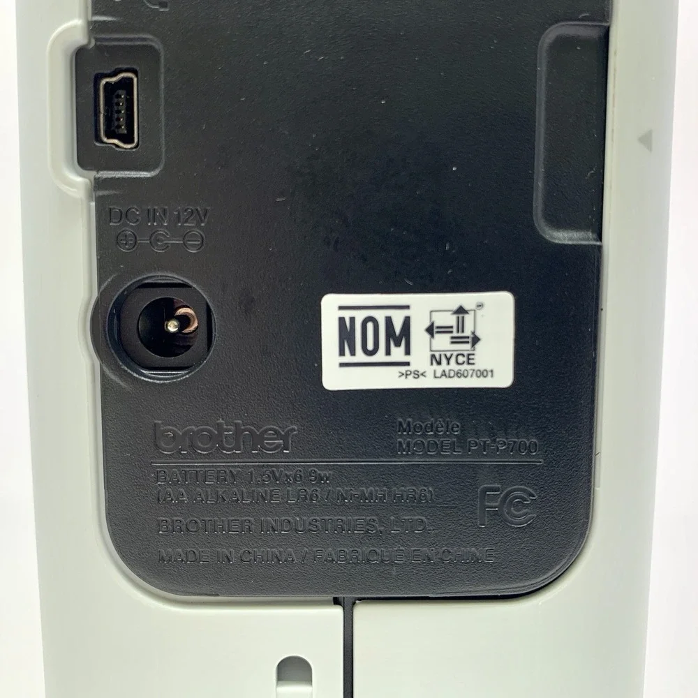 Brother P-Touch PT-P700 USB Thermal Label Maker, B&W 180dpi, w Adapter & USB